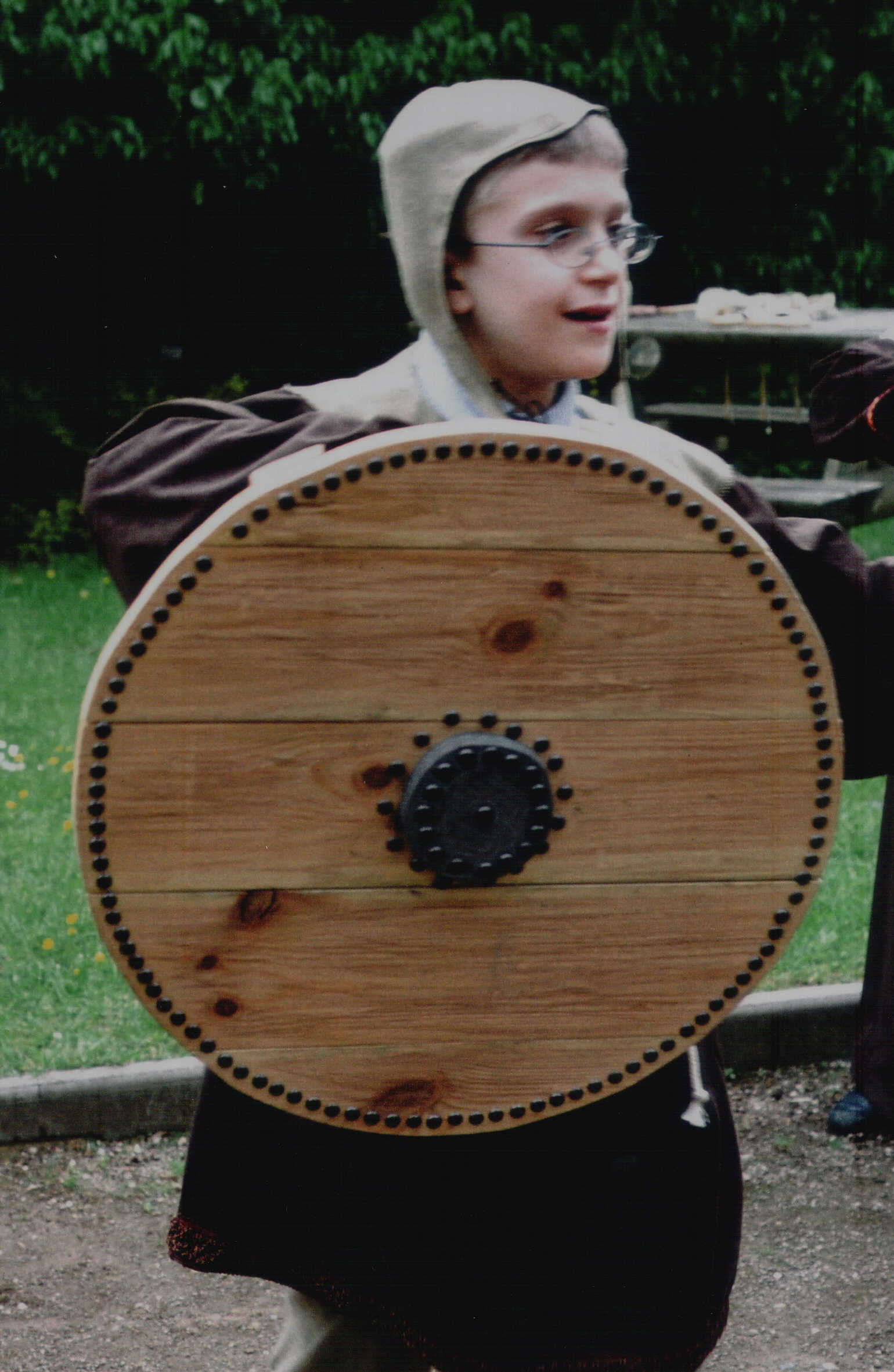 boy dressed as Saxon warrior
